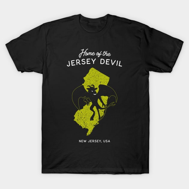 Home of the Jersey Devil - New Jersey, USA T-Shirt by Strangeology